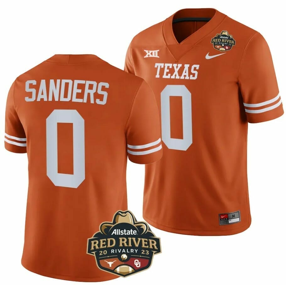 Texas Longhorns Ja Tavion Sanders Jersey #0 2023 Allstate Red River Rivalry Orange Football