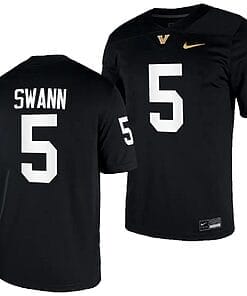 AJ Swann Jersey #5 Vanderbilt Commodores College NIL Football Black