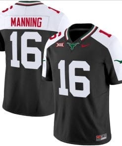 Arch Manning Jersey #16 Texas Longhorns Mexico Vapor College Football Black Alternate