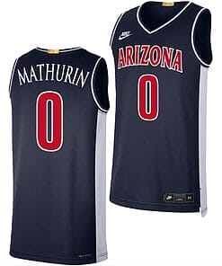 Arizona Wildcats Bennedict Mathurin Jersey #0 Limited Retro Basketball 2023-24 Navy