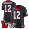 Brock Vandagriff Jersey #12 Georgia Bulldogs Georgia State Map College Football Stitched Black