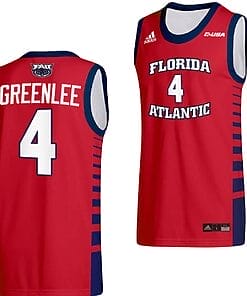 Bryan Greenlee Jersey #4 FAU Owls College Basketball Replica Red