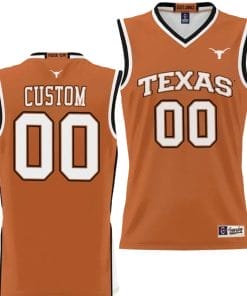 Custom Texas Longhorns Jersey Name and Number NIL College Basketball Lightweight Orange