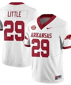 Cam Little Jersey #29 Arkansas Razorback Football All Stitched White