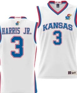 Dajuan Harris Jr Jersey #3 Kansas Jayhawks NIL College Basketball Lightweight White