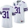 DJ Giddens Jersey #31 Kansas State Wildcats 2023 Pop-Tarts Bowl Football White