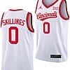 Daniel Skillings Jersey #0 Cincinnati Bearcats 70s Throwback Basketball White