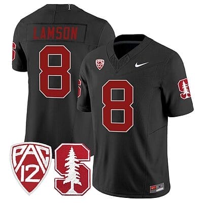 Justin Lamson Jersey #8 Stanford Cardinal Jersey Vapor Limited College Football Black