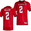 Michael Allen Jersey #2 NC State Wolfpack 2023 Pop-Tarts Bowl Football Red