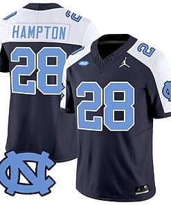 Omarion Hampton Jersey #28 North Carolina Tar Heels Vapor Limited College Football Navy Alternate