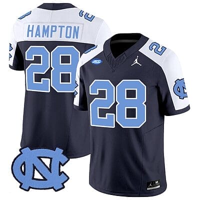 Omarion Hampton Jersey #28 North Carolina Tar Heels Vapor Limited College Football Navy Alternate