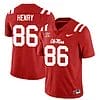 Ole Miss Rebels JJ Henry Jersey #86 College Football All Stitched Red