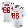 Ole Miss Rebels JJ Henry Jersey #86 College Football All Stitched White