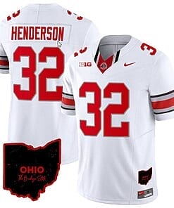 Treveyon Henderson Jersey #32 Ohio State Buckeyes College Football Stitched Vapor Limited Ohio Patch White