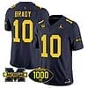 Tom Brady Jersey #10 Michigan Wolverines 1000 Wins Patch Vapor Limited Football Navy
