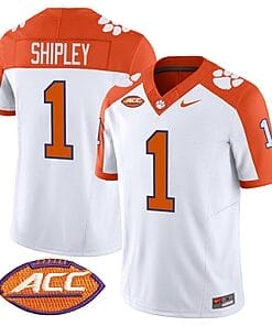 Will Shipley Jersey #1 Clemson Tigers Vapor Limited Acc Patch College Football Stitched Inverted