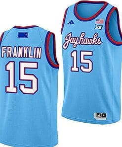 Zakiyah Franklin Jersey #15 Kansas Jayhawks Basketball DRIP Alternate 2023-24 Baby Blue