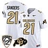Colorado Buffaloes Shilo Sanders Jersey #21 Vapor Limited College Football All Stitched White