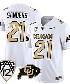 Colorado Buffaloes Shilo Sanders Jersey #21 Vapor Limited College Football All Stitched White