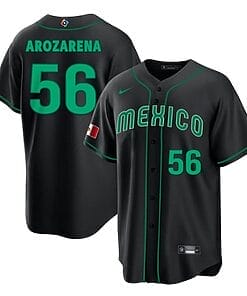 Mexico Baseball Arozarena Jersey #56 World Cool Base 2023 Stitched Black