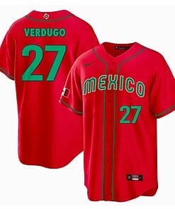 Mexico Baseball Alex Verdugo Jersey #27 World Cool Base 2023 Stitched Red