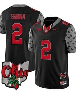 Ohio State Buckeyes Emeka Egbuka Jersey #2 College Football Stitched Alternate 2023 Black