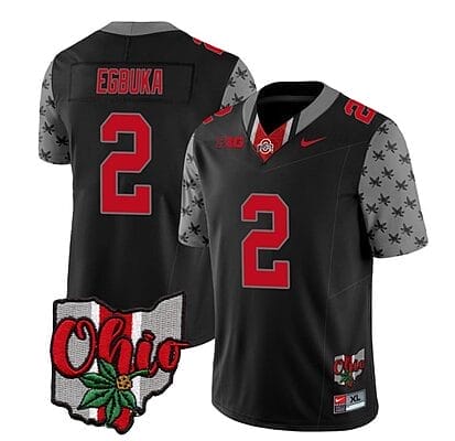 Ohio State Buckeyes Emeka Egbuka Jersey #2 College Football Stitched Alternate 2023 Black