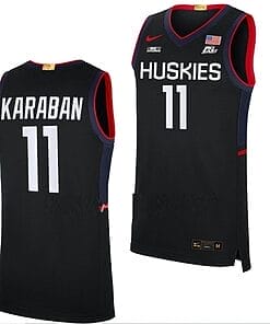 Alex Karaban Jersey UConn Huskies College Basketball Limited Black #11