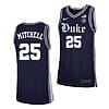Mark Mitchell Jersey #25 Duke Blue Devils College Basketball Navy
