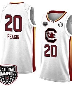 Sania Feagin Jersey #20 South Carolina Gamecocks 2024 NCAA Basketball National Champions White Yellow