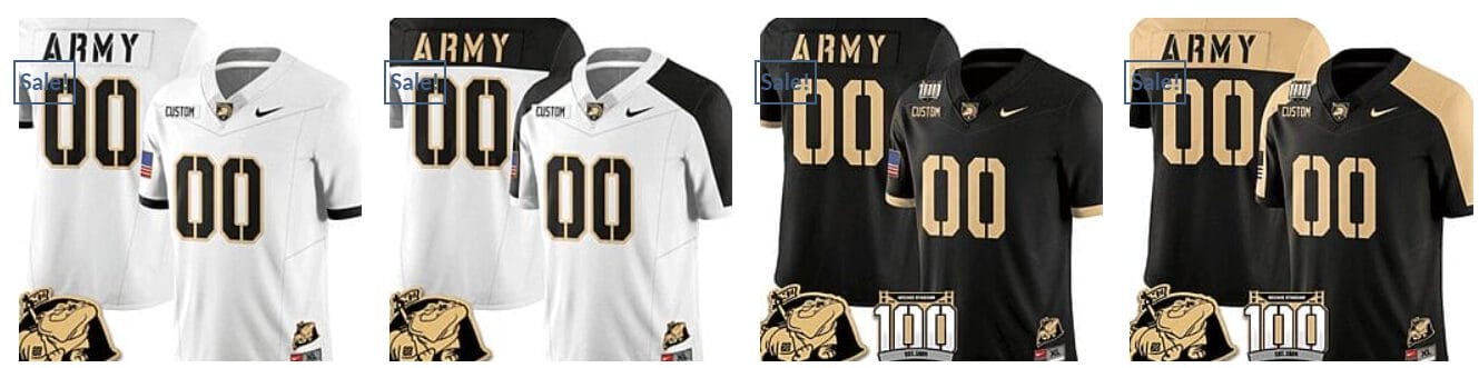 Custom Army Black Knights Jersey