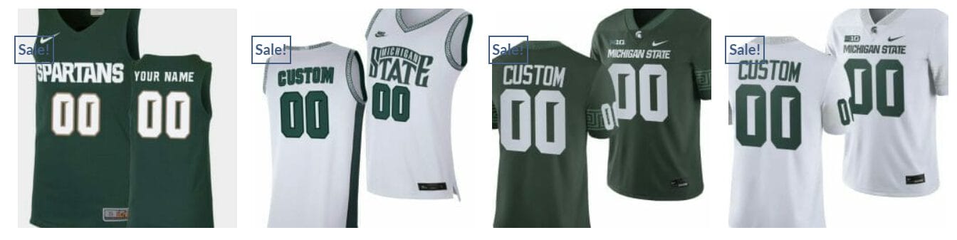 Custom Michigan State Spartans Jersey
