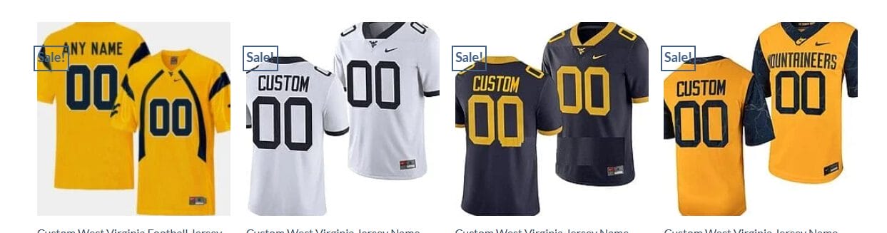 Custom West Virginia Jersey