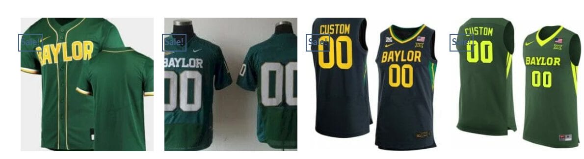 Custom Baylor Bears Jersey