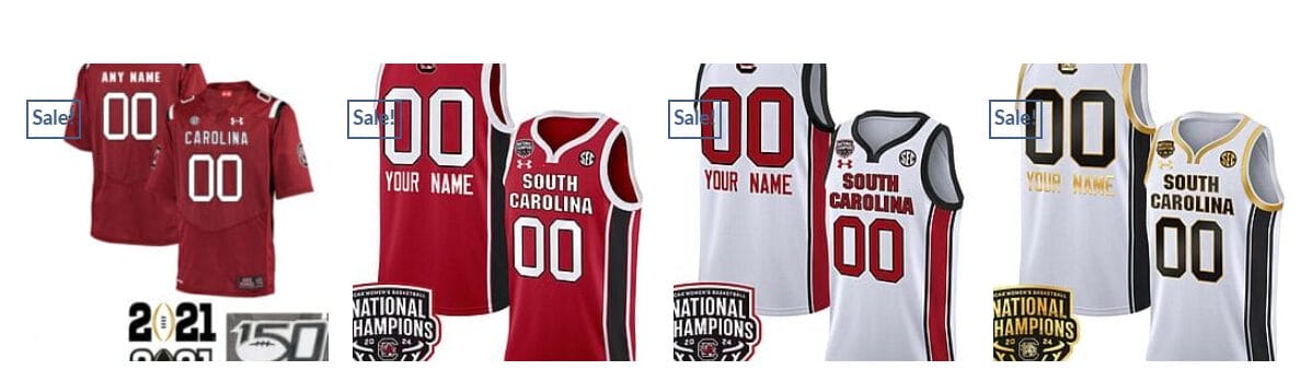 Custom South Carolina Gamecocks Jersey
