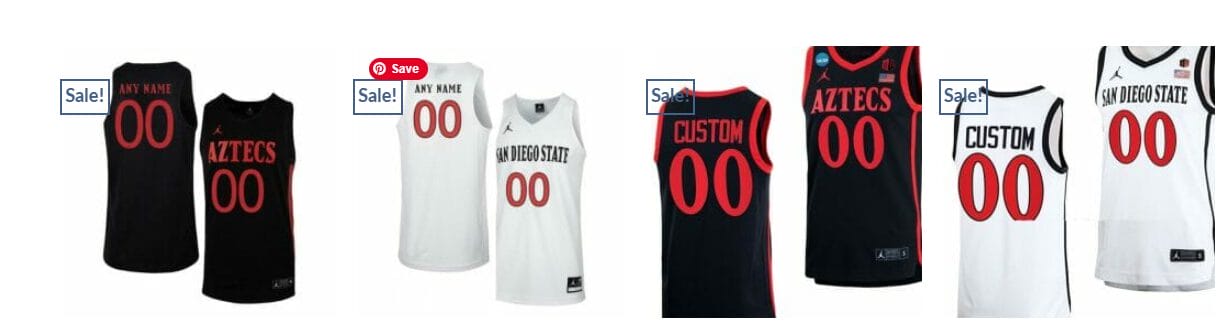 Custom San Diego State Aztecs Basketball Jersey