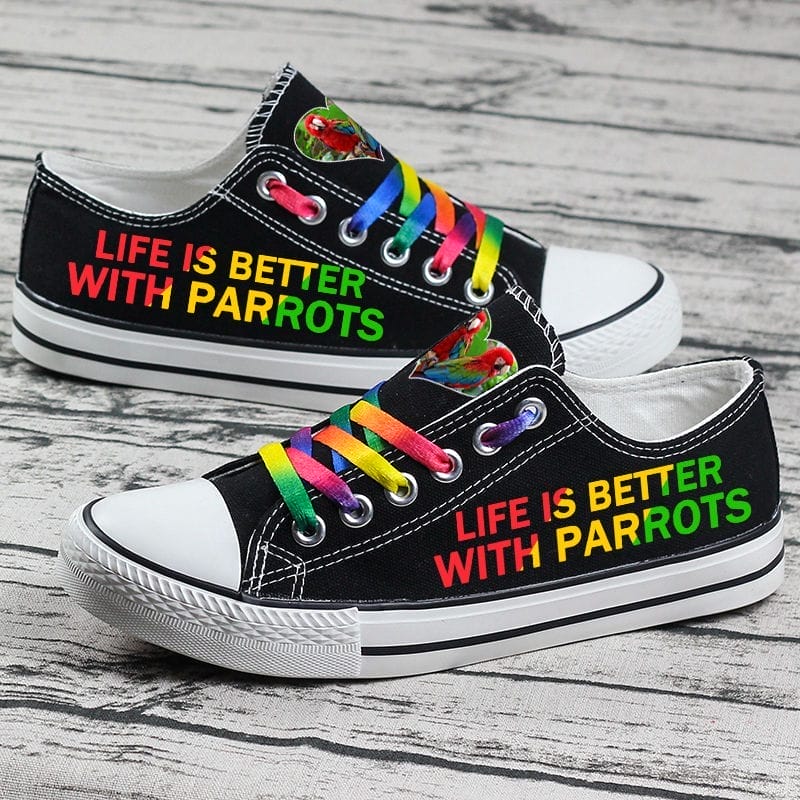 Parrot Canvas Sneakers Shoes For Men Women Fans - Image 2