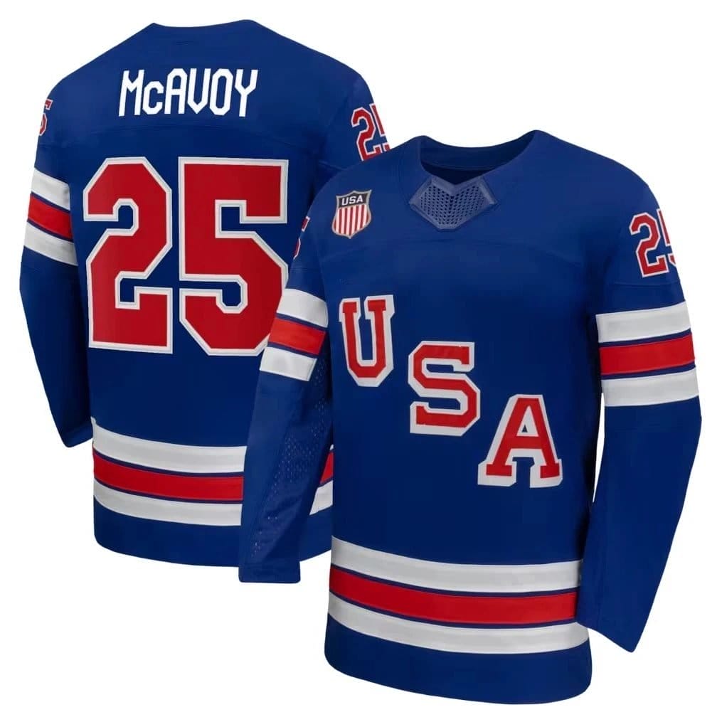 Charlie McAvoy Jersey Team USA Winter Olympics 2026 Hockey Premium STITCHED