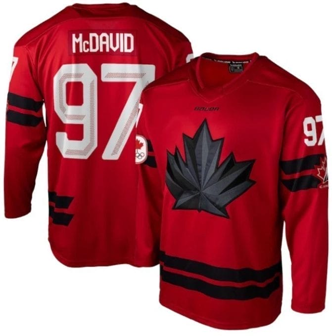 Connor McDavid Jersey #97 Team Canada 2026 Winter Olympics Stitched Red