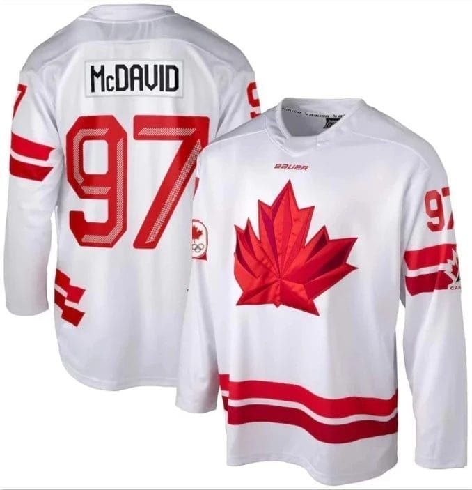 Connor McDavid Team Canada 2026 Winter Olympics Jersey White All STITCHED