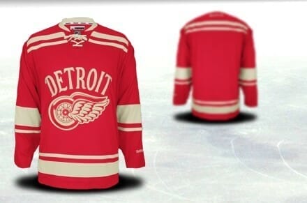Custom Detroit Red Wings Jersey Name And Number 2012 Winter Classci Red