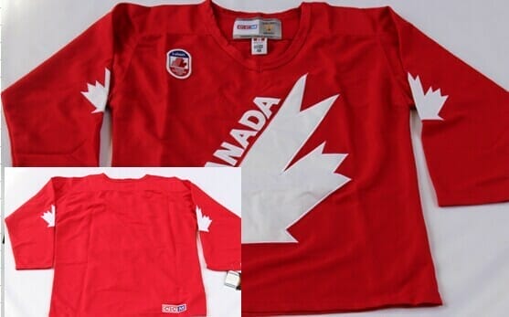 Custom Olympics Canada Jersey Name And Number 1991 Red