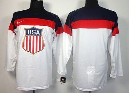 Custom Olympics USA Jersey Name And Number 2014 White
