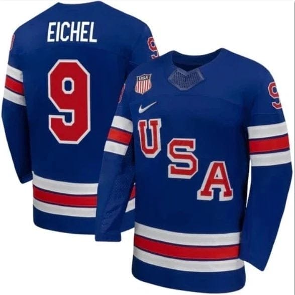 Jack Eichel Jersey Team USA Winter Olympics 2026 Hockey Premium STITCHED Blue