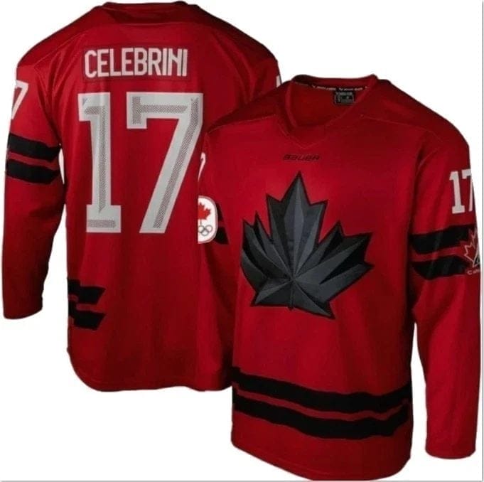 Macklin Celebrini Team Canada 2026 Winter Olympics Jersey Red STITCHED