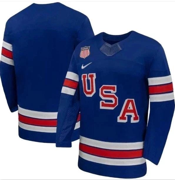 Team USA Winter Olympics 2026 Hockey Jersey Blue All STITCHED